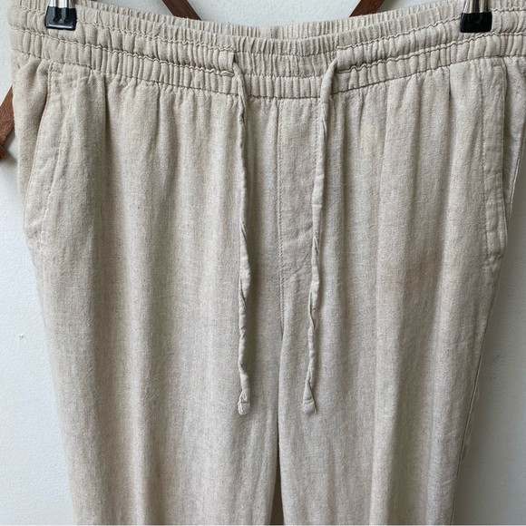 Linen Drawstring Lounge Pants - Picture 3 of 12